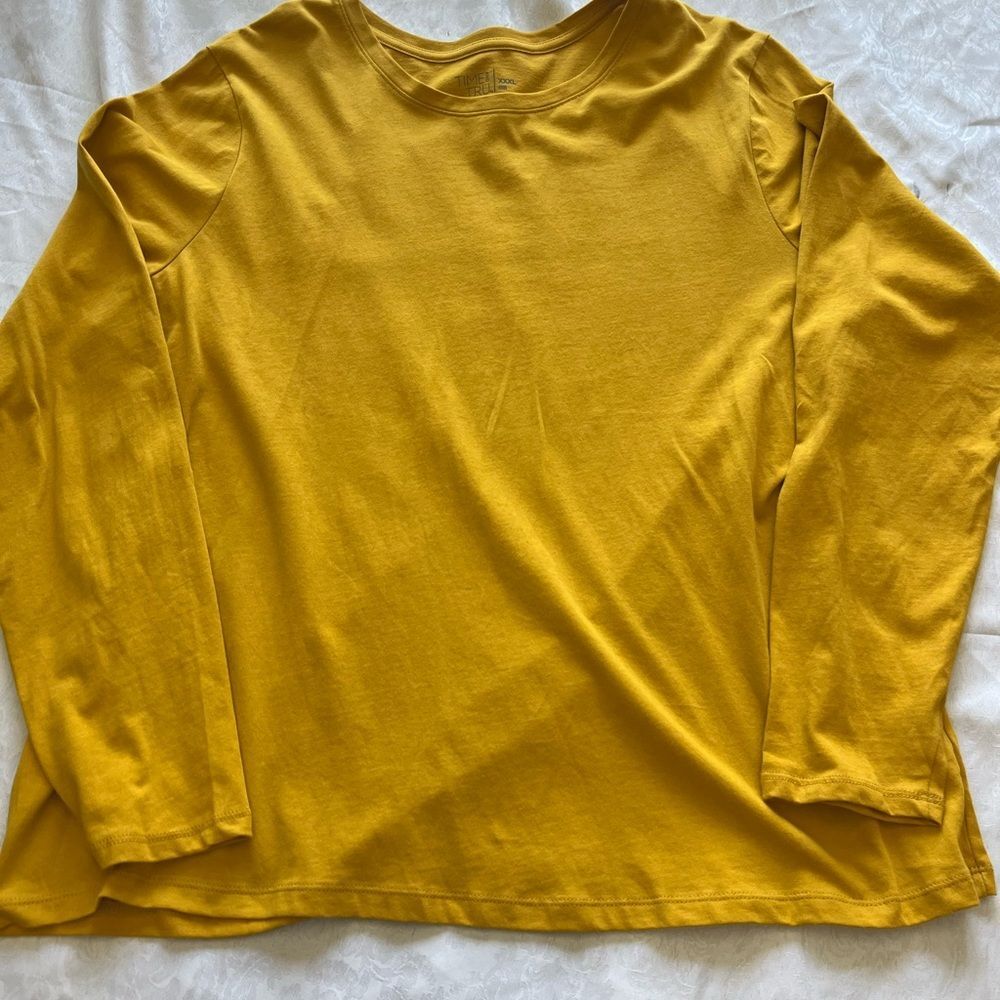 Time and Tru Yellow Crew Neck Top xxxl